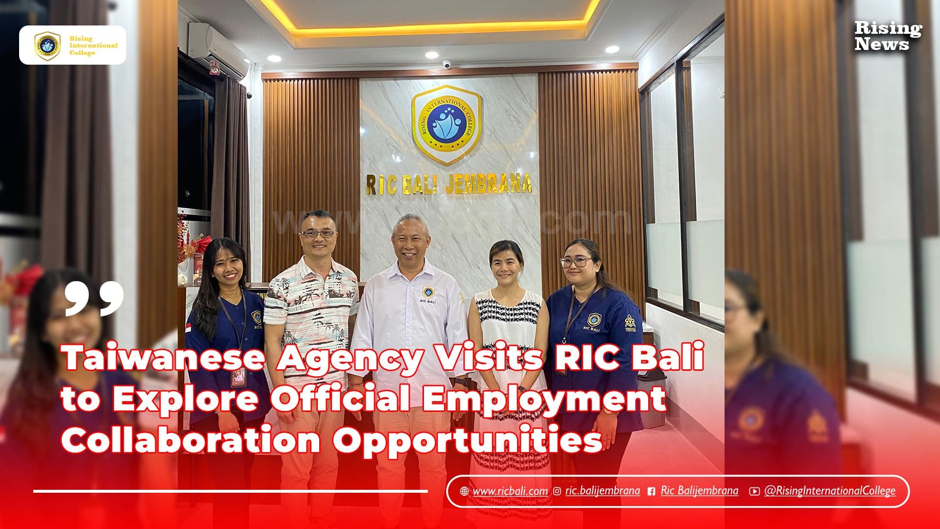 Taiwanese Agency Visits RIC Bali to Explore Official Employment Collaboration Opportunities